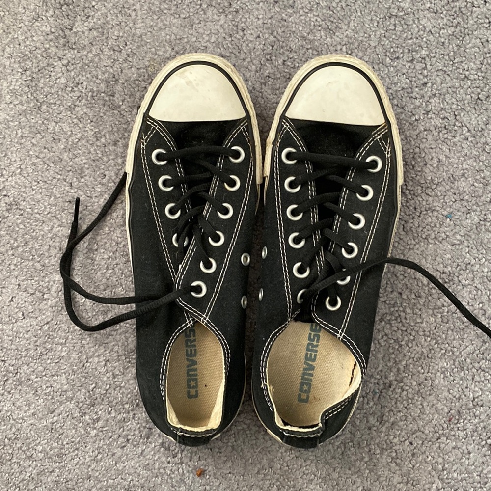 Converse Vintage All Star Black Low Top Shoes Size 9